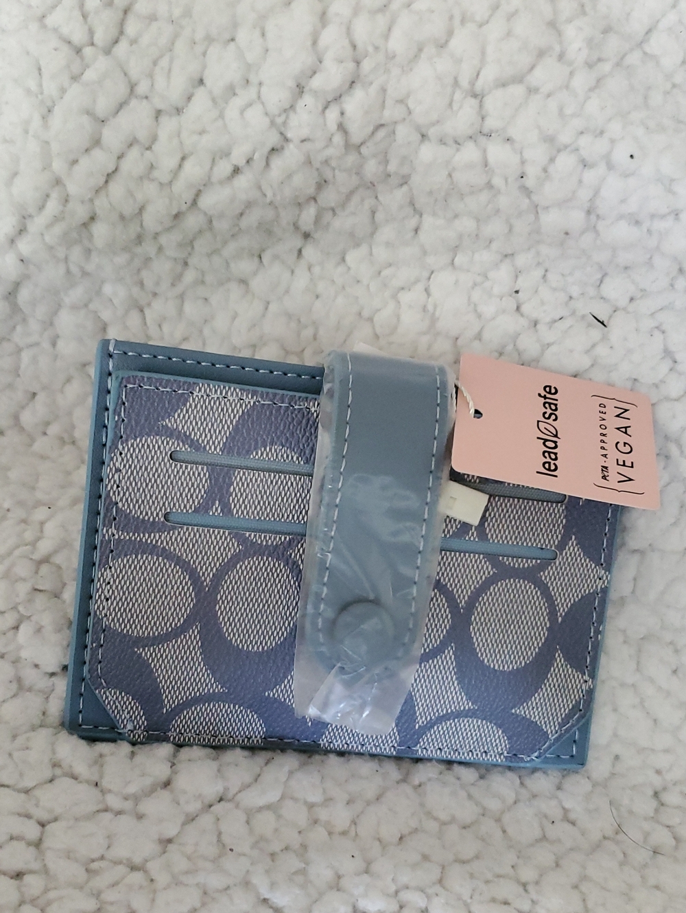 CC Boutique Light Blue and Silver Card Holder Key Case